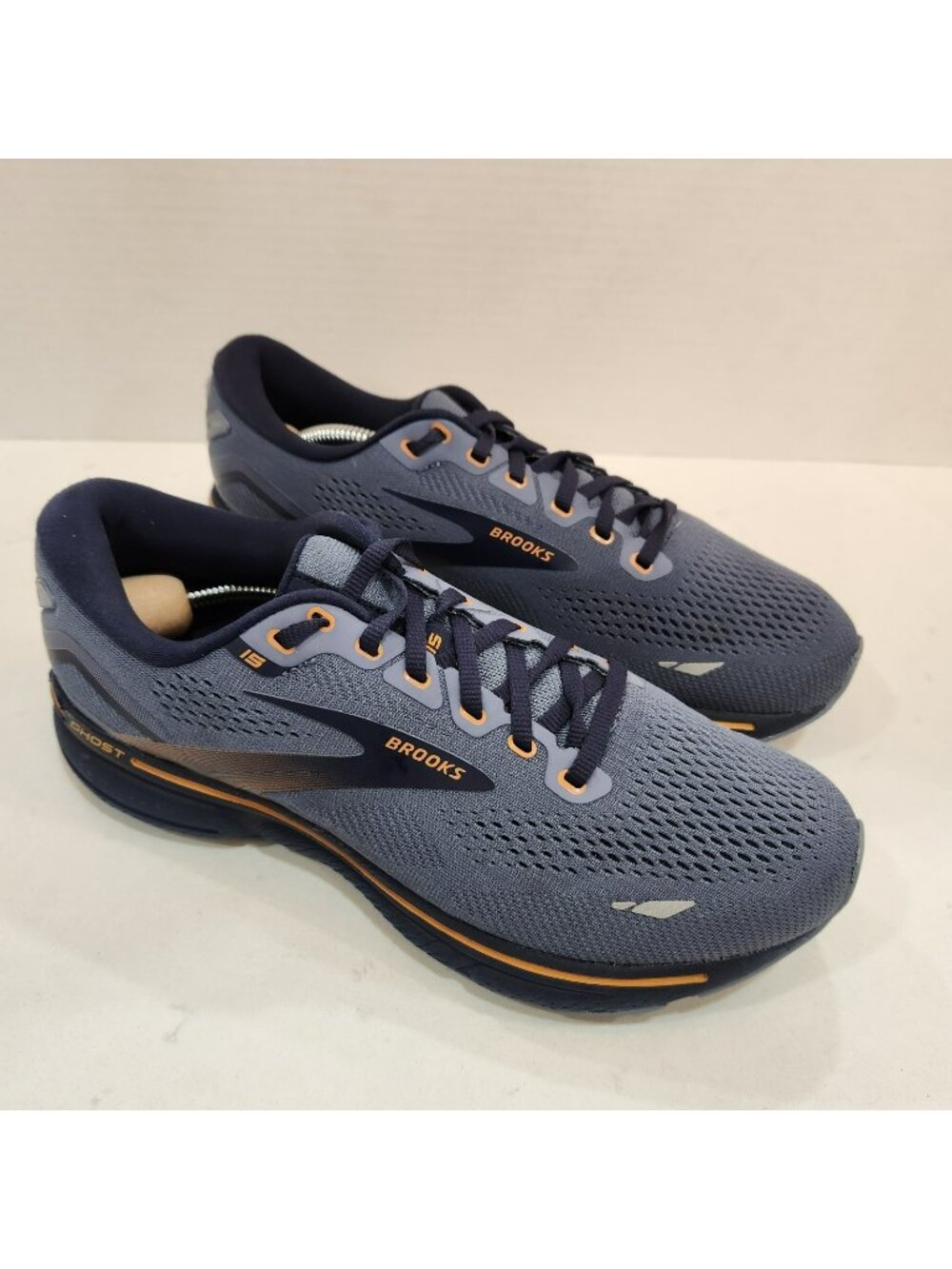 Brooks Ghost 15 Mens 8.5 Blue Running Shoes Sneakers Cushion 11039312E025